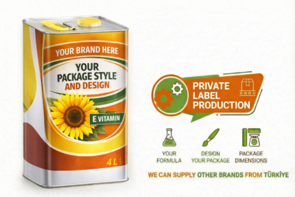 Ayçiçek Yağı Teneke 4L - Sunflower Oil Tin 4L - Huile de tournesol en bidon métallique 4 L - زيت دوار الشمس علبة صفيح 4 لتر