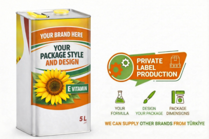 Ayçiçek Yağı Teneke 5 LT - Sunflower Oil Tin 5L - Huile de tournesol en bidon métallique 5 L - زيت دوار الشمس علبة معدنية 5 لتر