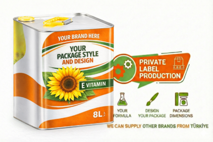 Ayçiçek Yağı Teneke 8 LT - Sunflower Oil Tin 8 L - Huile de Tournesol en Bidon Métallique de 8 L - زيت عباد الشمس المكرر علبة معدنية 8 لتر