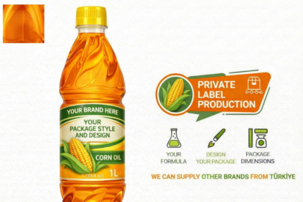 Mısır Yağı Büklüm Pet Şişe 1L - Corn Oil Round Pet Bottle 1L - Huile de Maïs en Bouteille PET 1L - زيت ذرة 1 لتر – عبوة بلاستيك PET دائرية – للتصدير والتوريد بالجملة