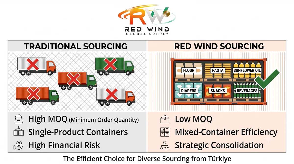 الريادة التركية في تصدير الدقيق عالمياً: الدليل الشامل لمشترري قطاع الأعمال (B2B) - Red Wind Global Supply