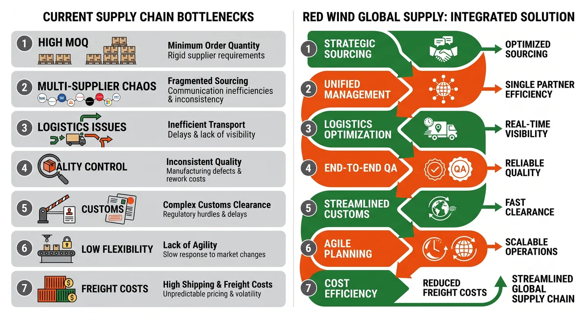 Red Wind Global Supply - Tedarik Zinciri Darboğazları ve B2B Sourcing Çözümleri 1